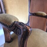 Louis XV mustard style armchair