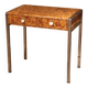 Small desk vanity 70 walnut burl chrome base