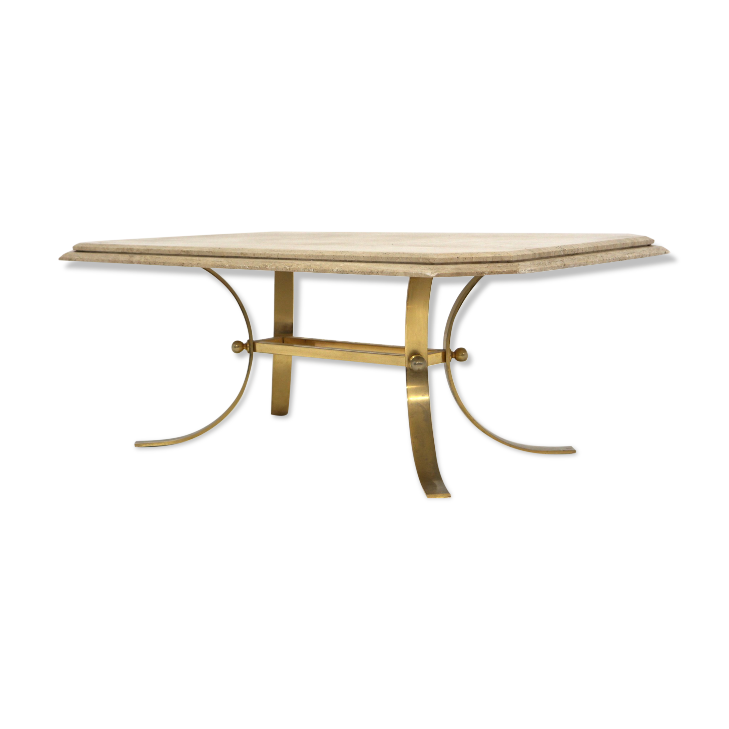 Travertine coffee table, Italy, 1980