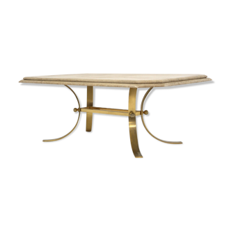 Travertine coffee table, Italy, 1980