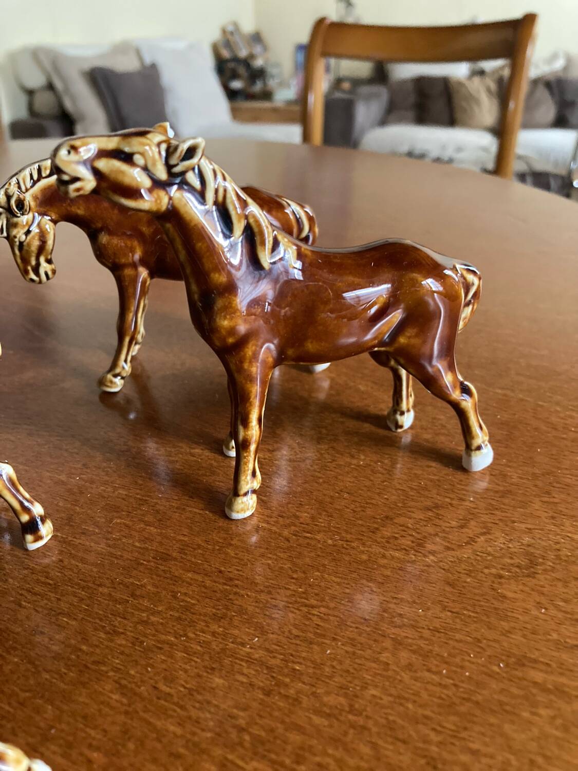 Glazed ceramic horses