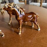 Glazed ceramic horses