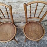 6 mismatched bistro chairs