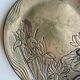 Vintage Austrian brass plate, frog on lily pad, Art Nouveau, Jugendstil ring.