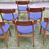 Mid century set of 6 teak dining chairs by Farstrup, Denmark 1960s