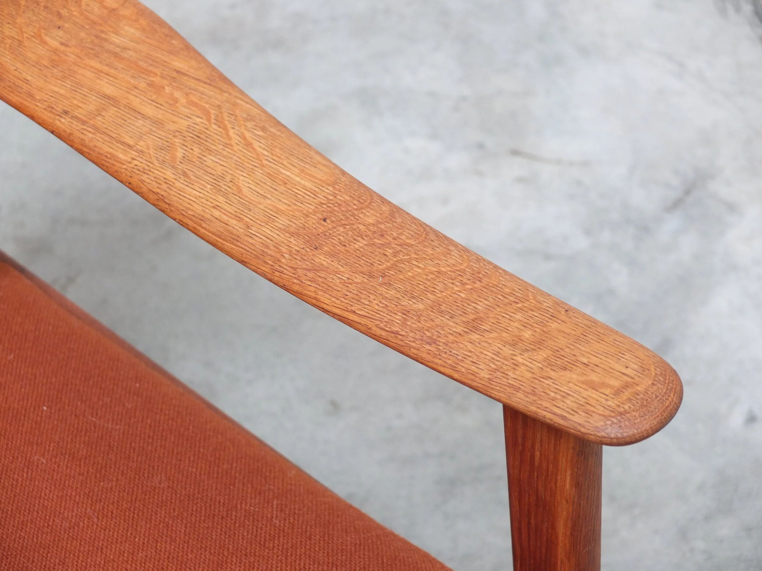 Danish pair of easy chairs in oak by Niels Koefoed, 1960s