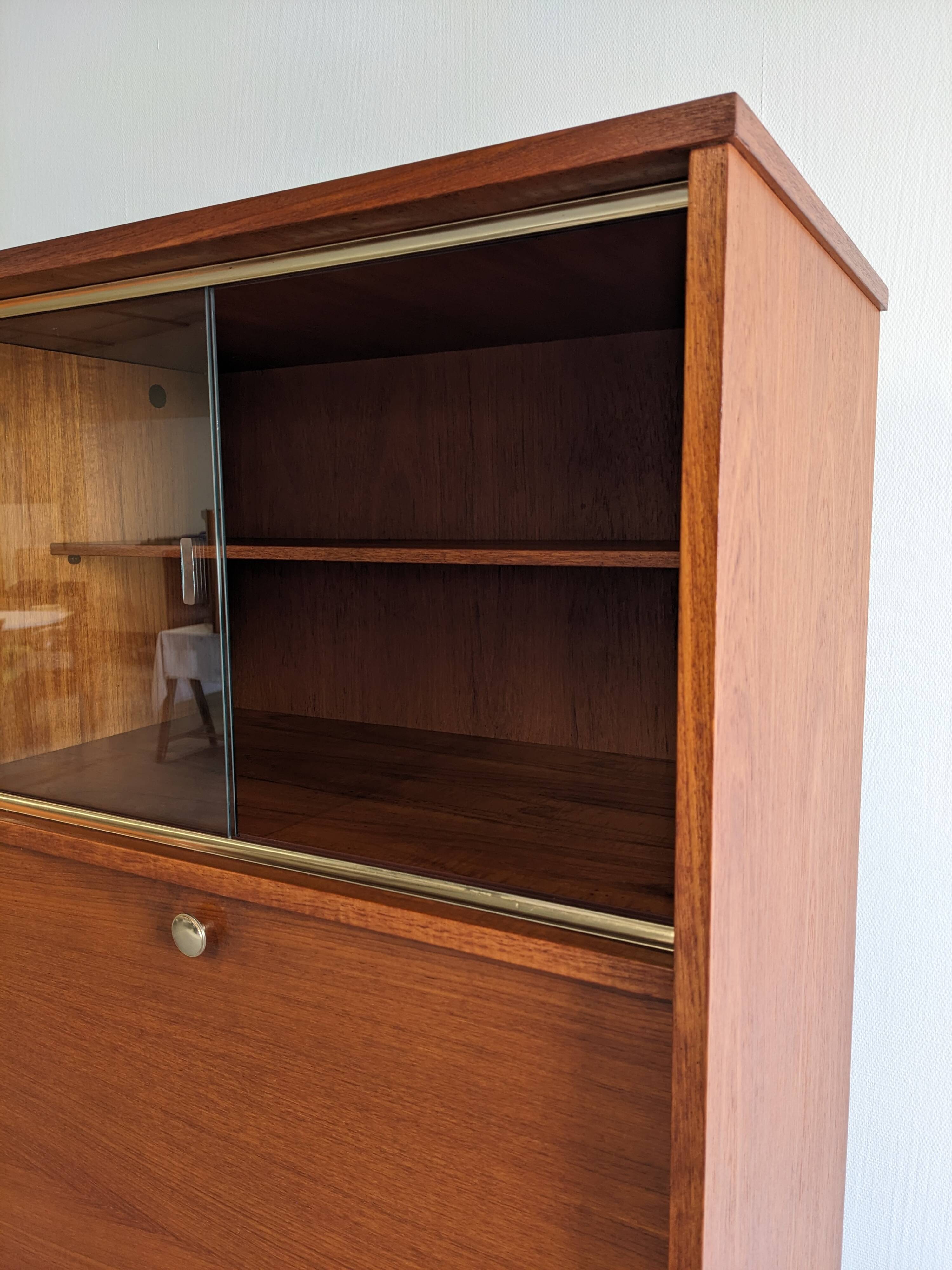 Armoire vitrine et secrétaire en palissandre années 50/60
