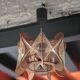 Suspension bois et fils tendus scandinave vintage, lustre, lampe de plafond