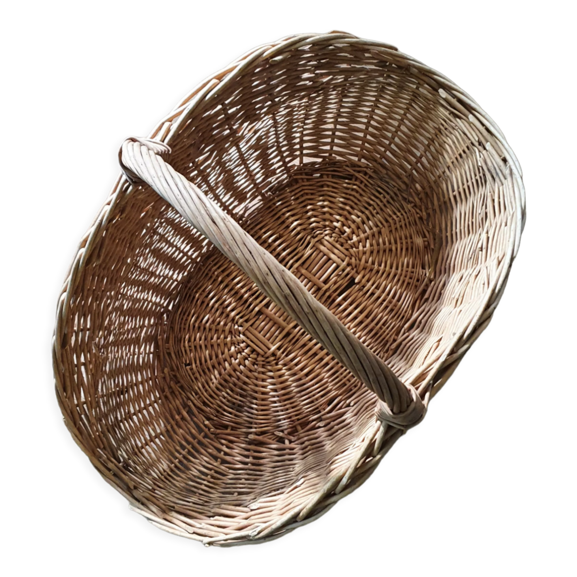 Vintage wicker log basket