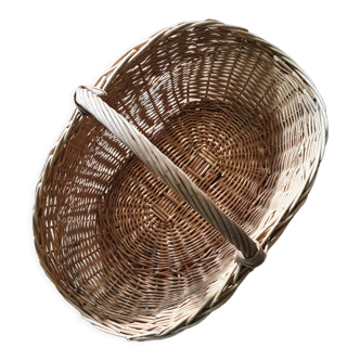 Vintage wicker log basket