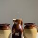 Large brown glazed stoneware jug Grès du Berry Made in France H19