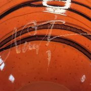 Vase en verre artistique orange