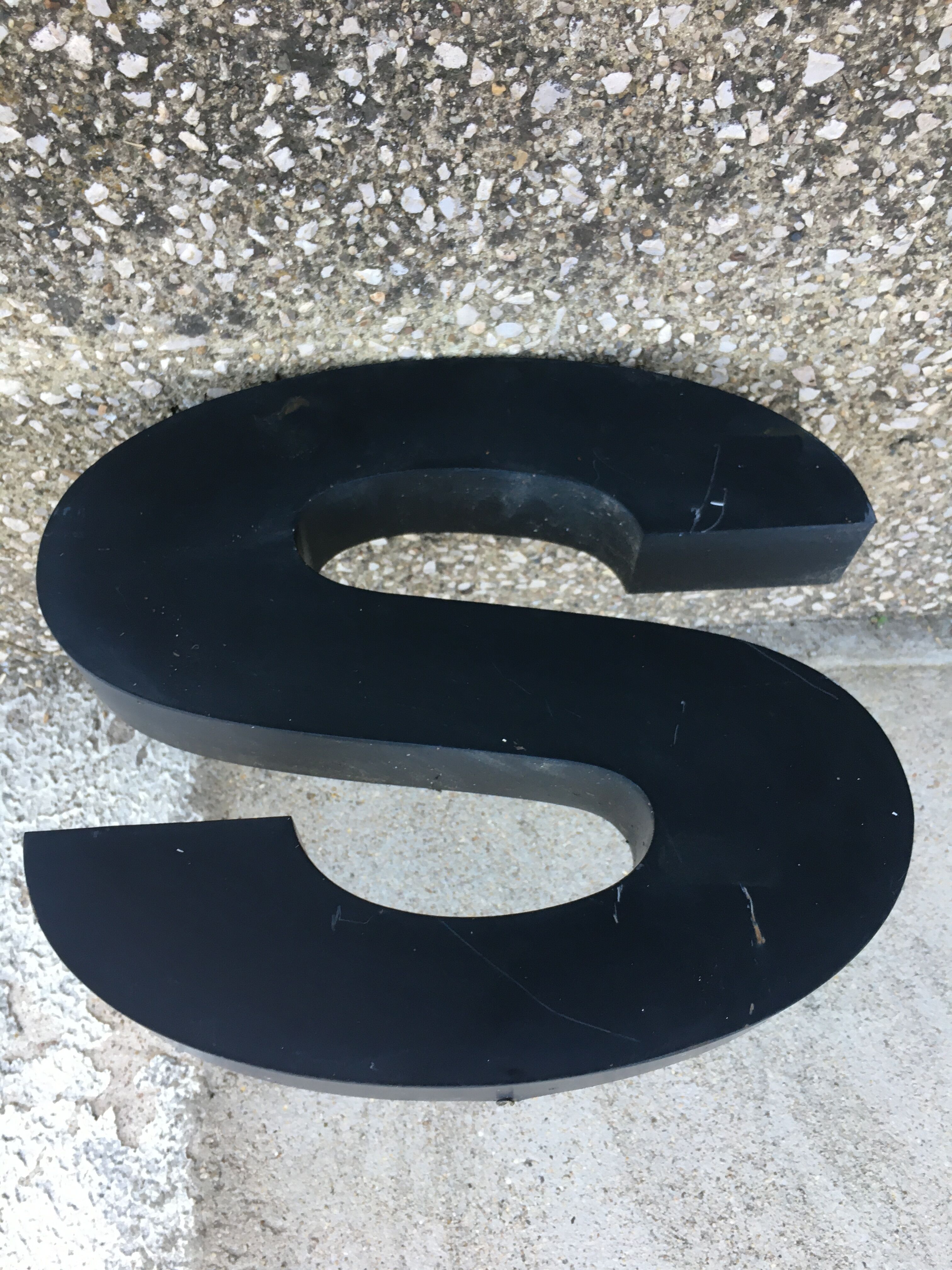 Vintage metal sign letter