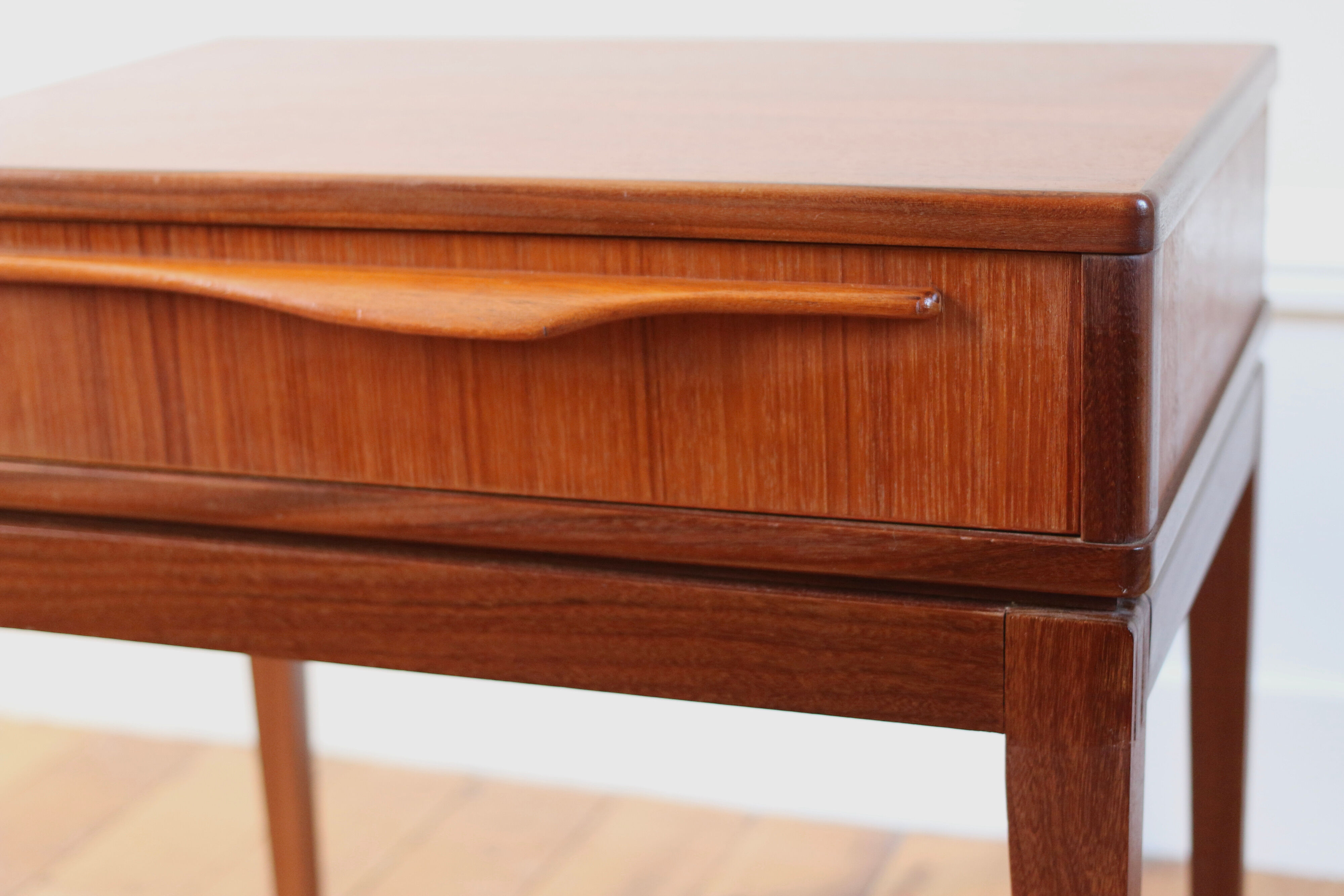 Scandinavian bedside table vintage teak 1960