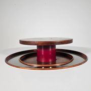 Dining table in walnut, laminate and steel by Silvio Coppola for Bernini, Italy.