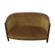 Art Deco 2-seater sofa in solid walnut