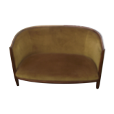 Art Deco 2-seater sofa in solid walnut