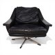 ESA 802 Black Leather Lounge Chair by Werner Langenfeld, 1970