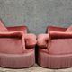 Pair of pink velvet frog armchairs – Napoleon III period