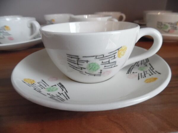 Tasses Gien vintage 1960