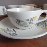 Tasses Gien vintage 1960