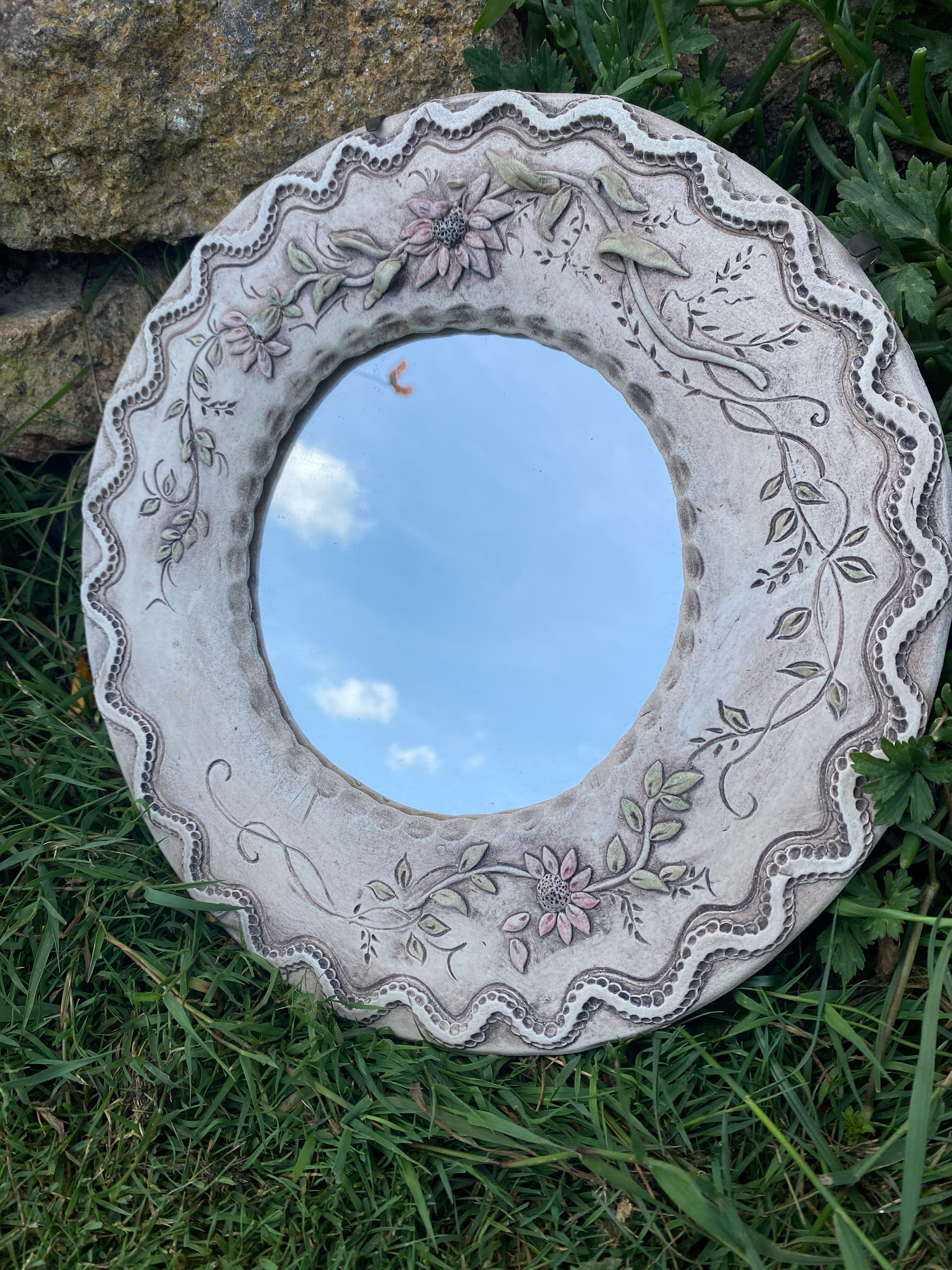Vintage handcrafted mirror 30cm