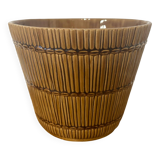 Old Saint Clément B Letalle flower pot imitation bamboo vintage ceramic