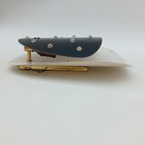 Metal, decorative wall lamp from the 1950s