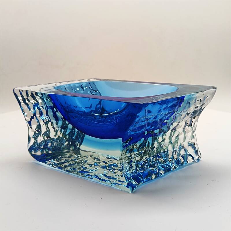 1960s Ashtray  in Hand-worked Murano Glass by Flavio Poli for Sesuso