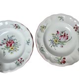 42-piece Lunéville KG tableware set with floral decoration, 20th century