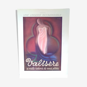 Une publicité papier mode lingerie femme    marque   Valisère issue revue d'époque 1937