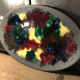 Enamelled ceramic dish