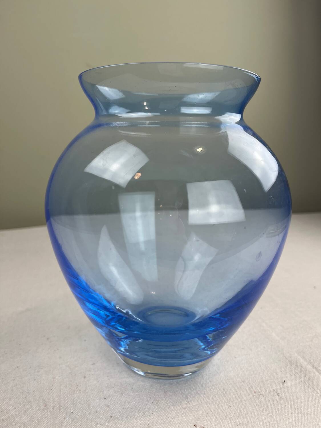 Azure blue vase