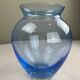 Azure blue vase