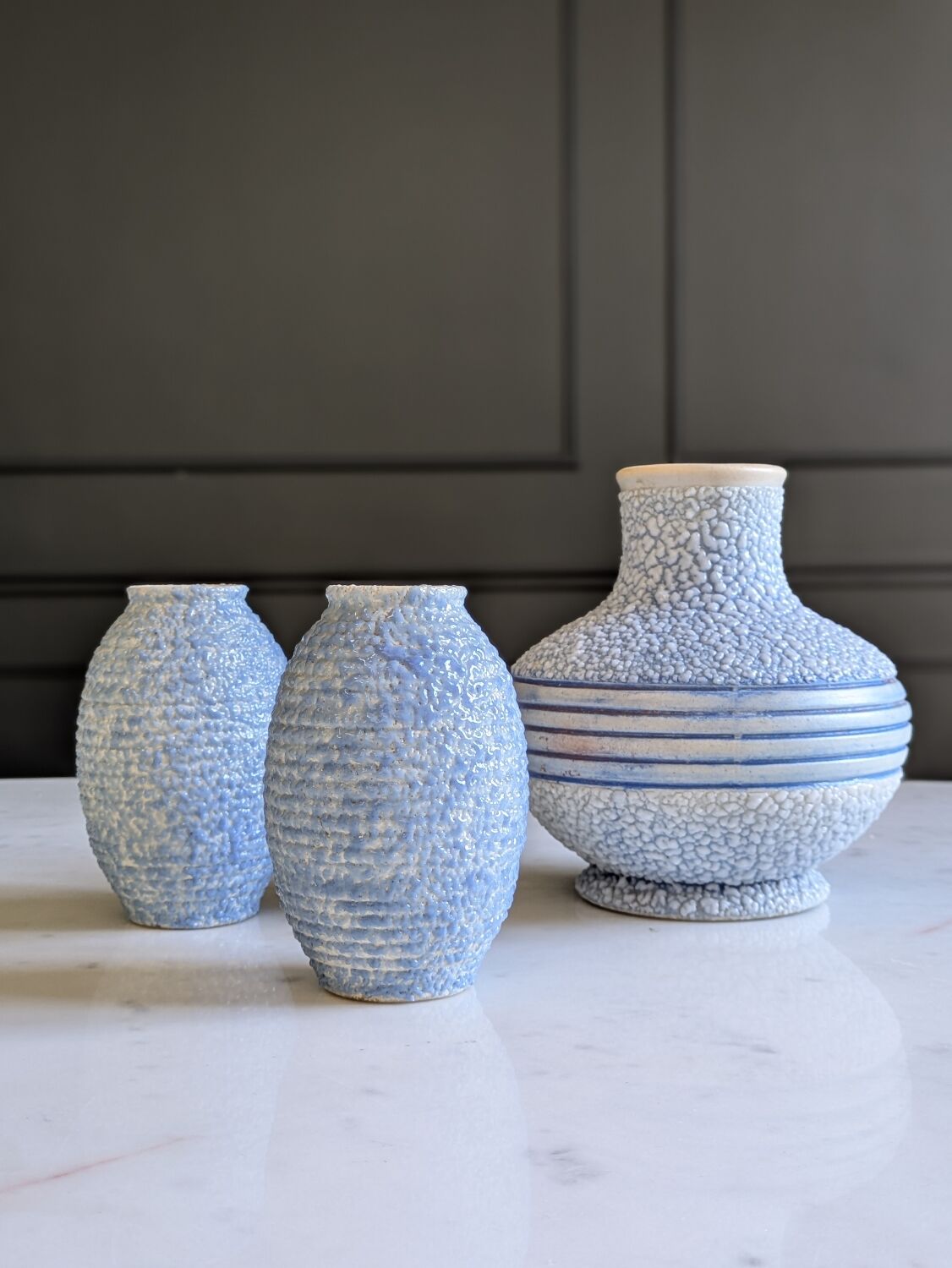 Art Deco vase trio ODYV