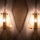 Hollywood Regency Brass Wall lamps 1970s