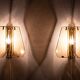 Hollywood Regency Brass Wall lamps 1970s