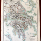 Carte ancienne : la Grèce by Keith Johnston - XIXe