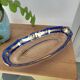 Blue and gold glass dish