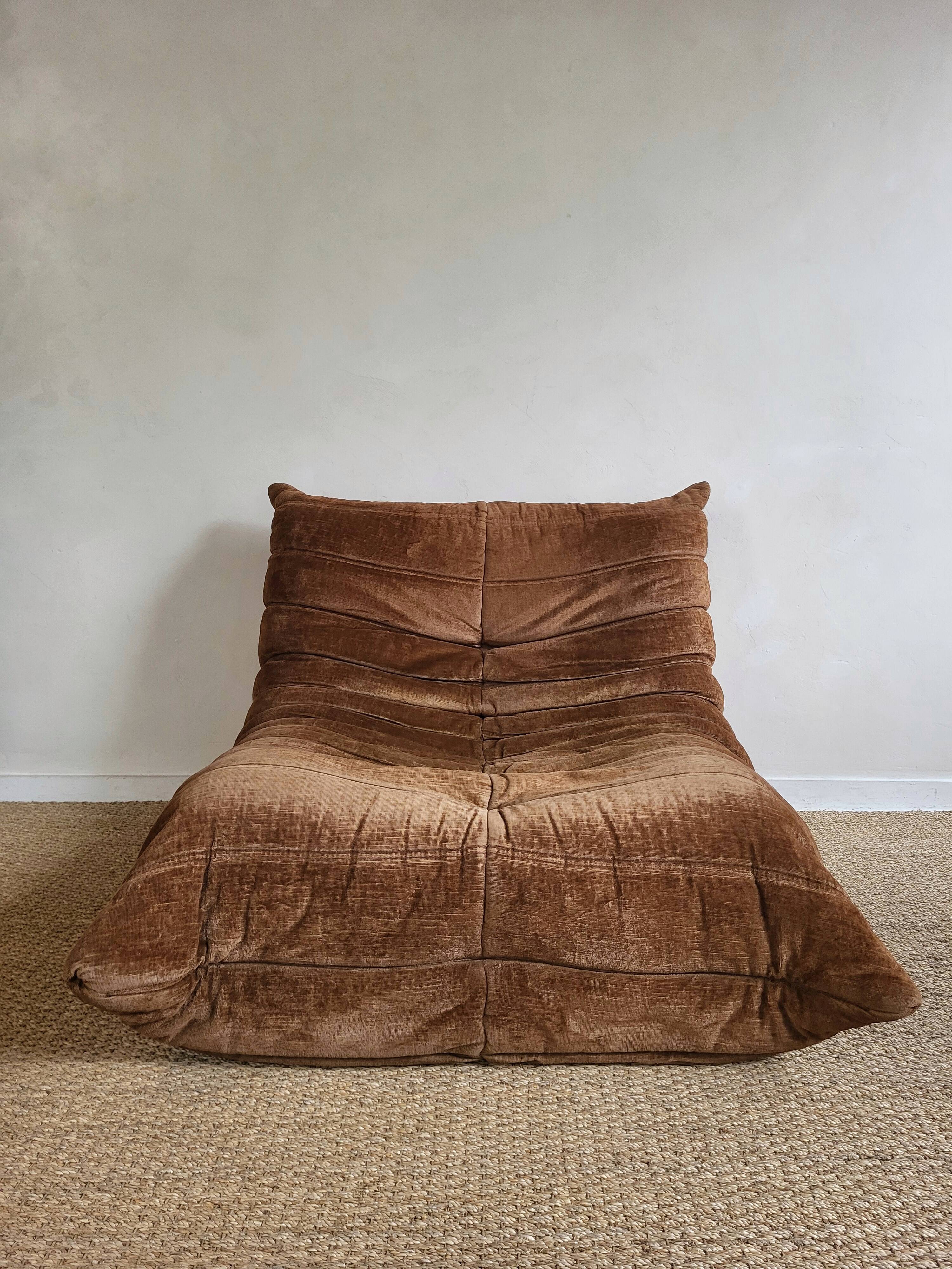 Togo velvet armchair