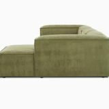 Lennon green corduroy modular corner sofa