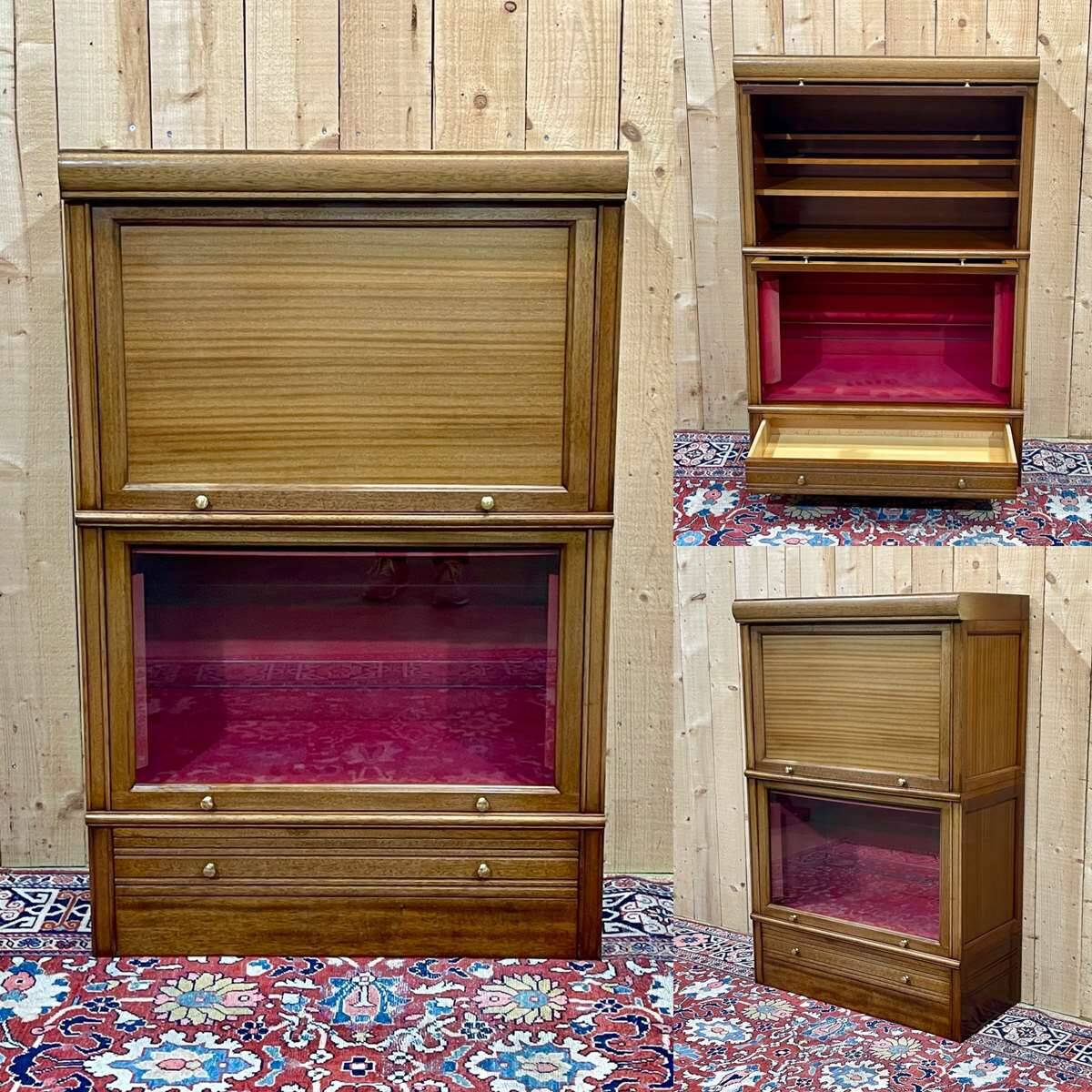 Mahogany and oak desk display cabinet from the MD brand, manufactured in the 1960s - removable