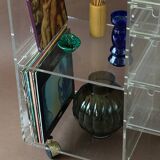 1970s acrylic furniture on wheels