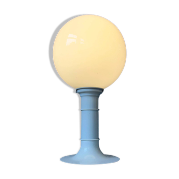 White Space Age table lamp Woja Holland with opal glass shade
