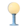 White Space Age table lamp Woja Holland with opal glass shade