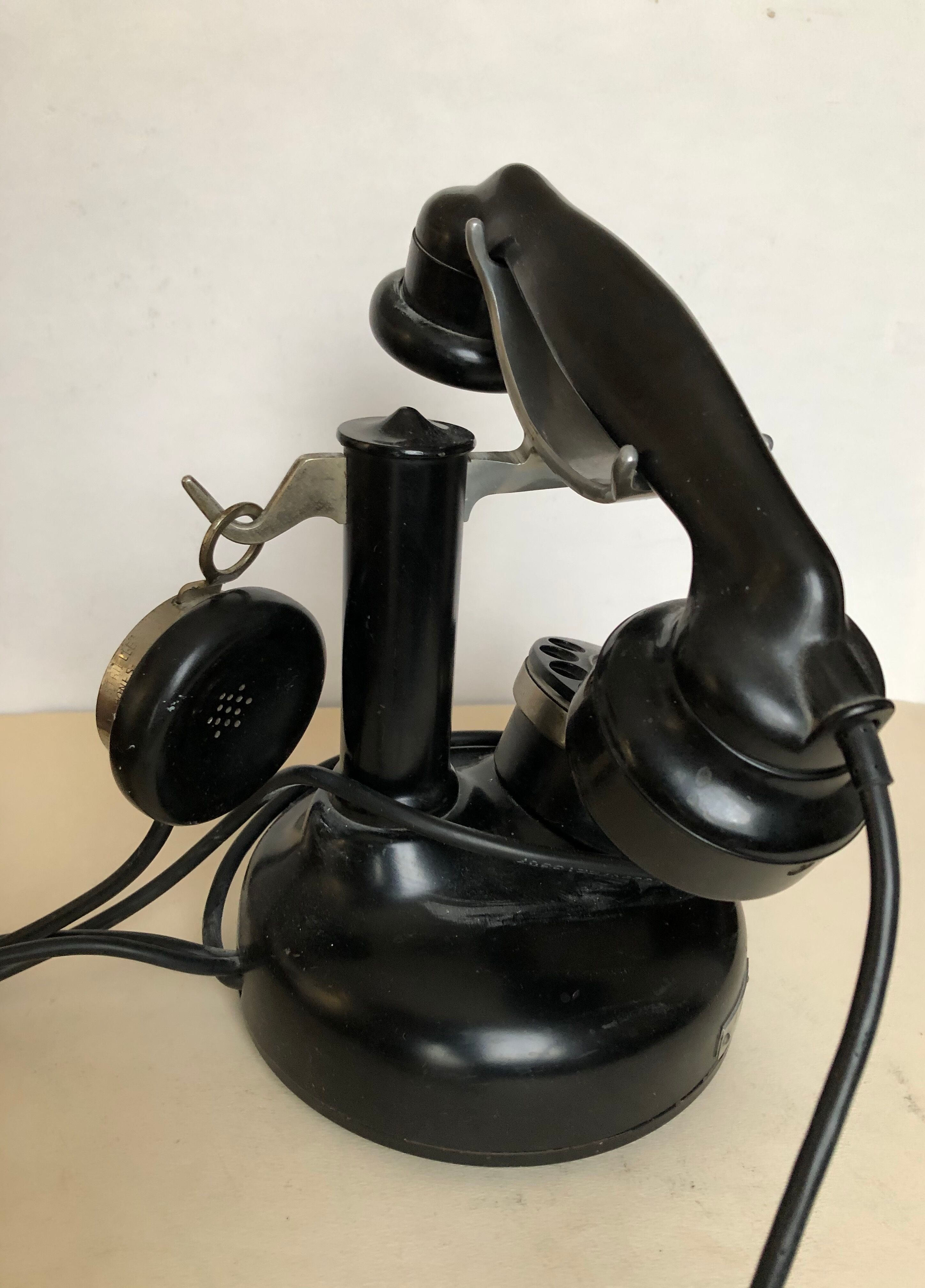 Old black Bakelite phone