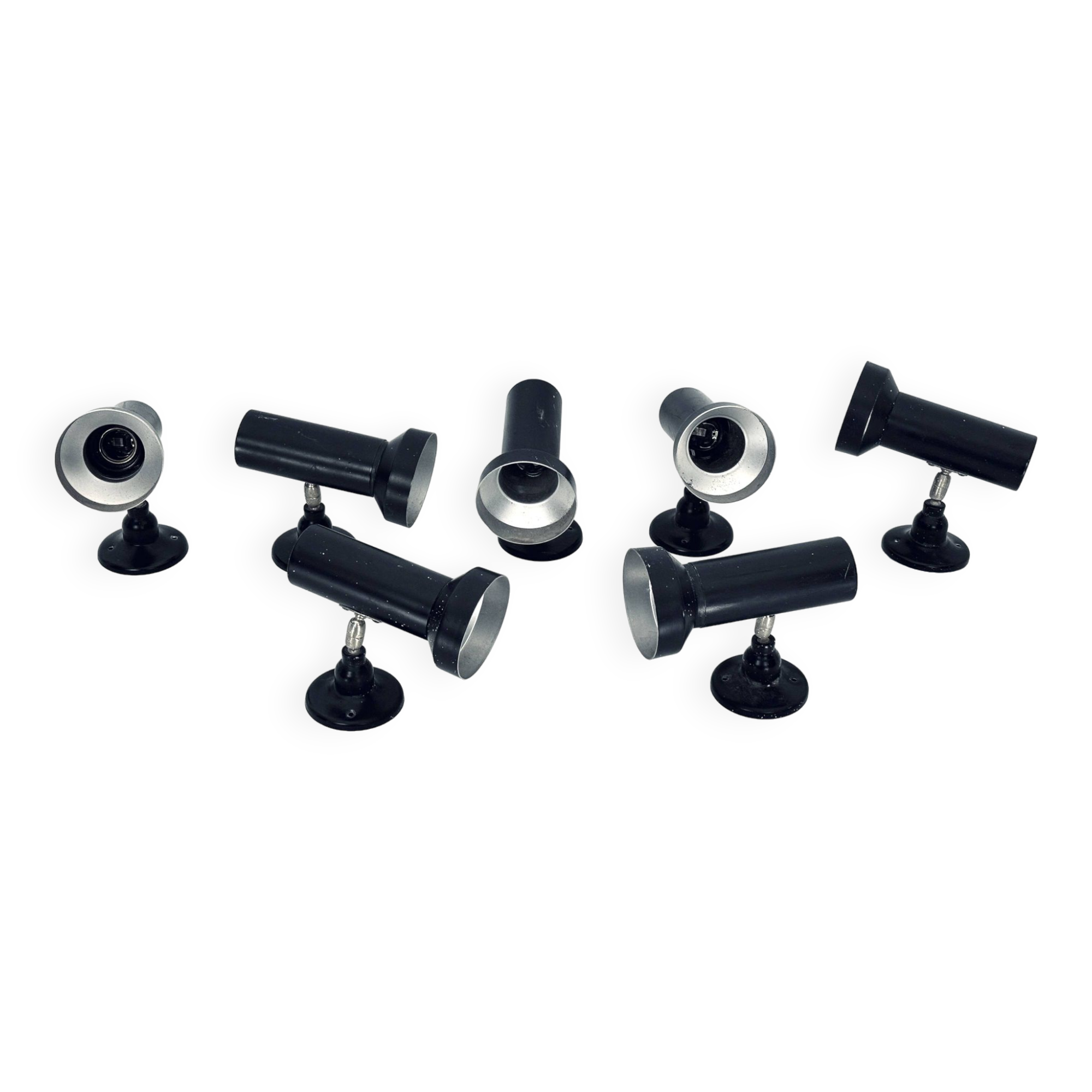 Mid-Century Set of Seven Italian spotlights from 60s