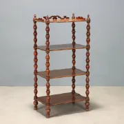 Antique walnut shelf with 4 shelves, Italy, 19th century.