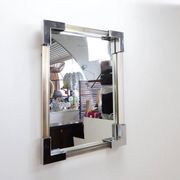 Wall mirror in lucite and chrome, 1970s
