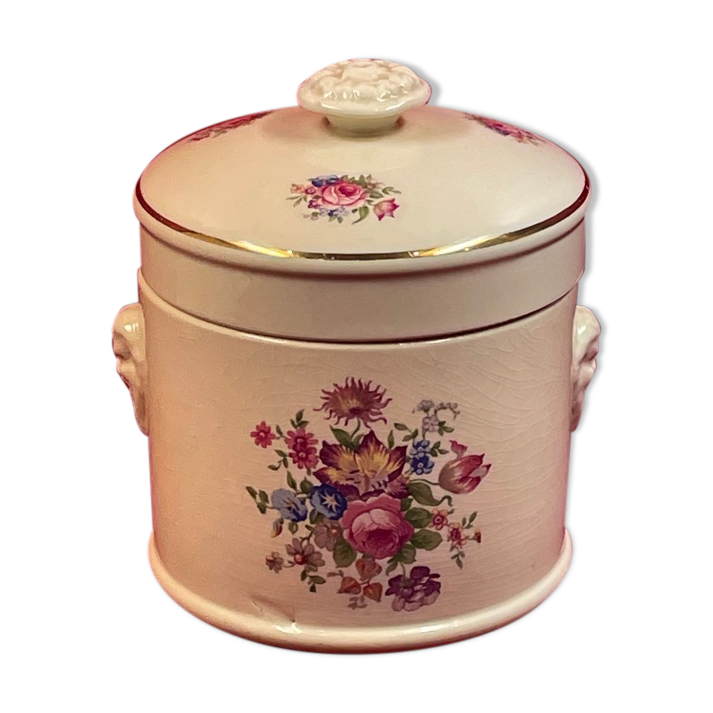 Details about tobacco pot in ceramic of sarreguemines h14,5 x 12 cm